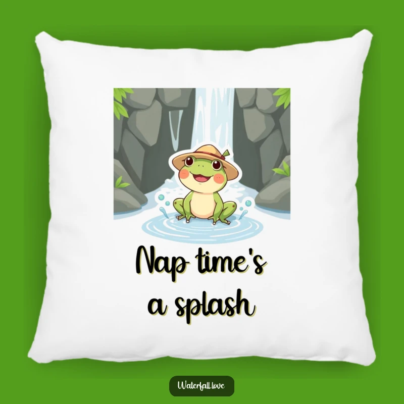 Funny Frog Accent Pillow: Cozy Comfort with a Cheerful Splash