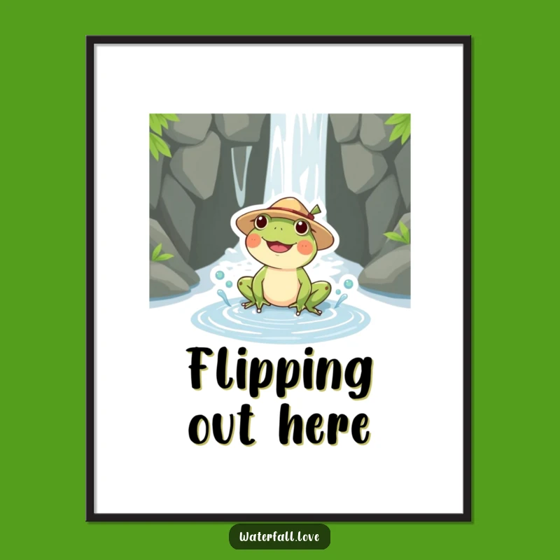 Funny Frog Digital Print: Instantly Add Joyful Whimsy to Your Space