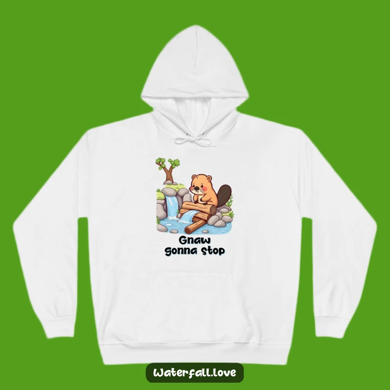 Funny Beaver Lodge Hoodie: Cozy Up with Determined Humor
